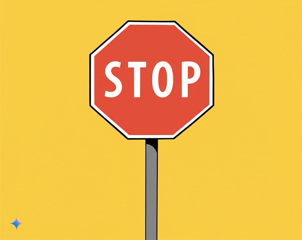 Stylized stop sign